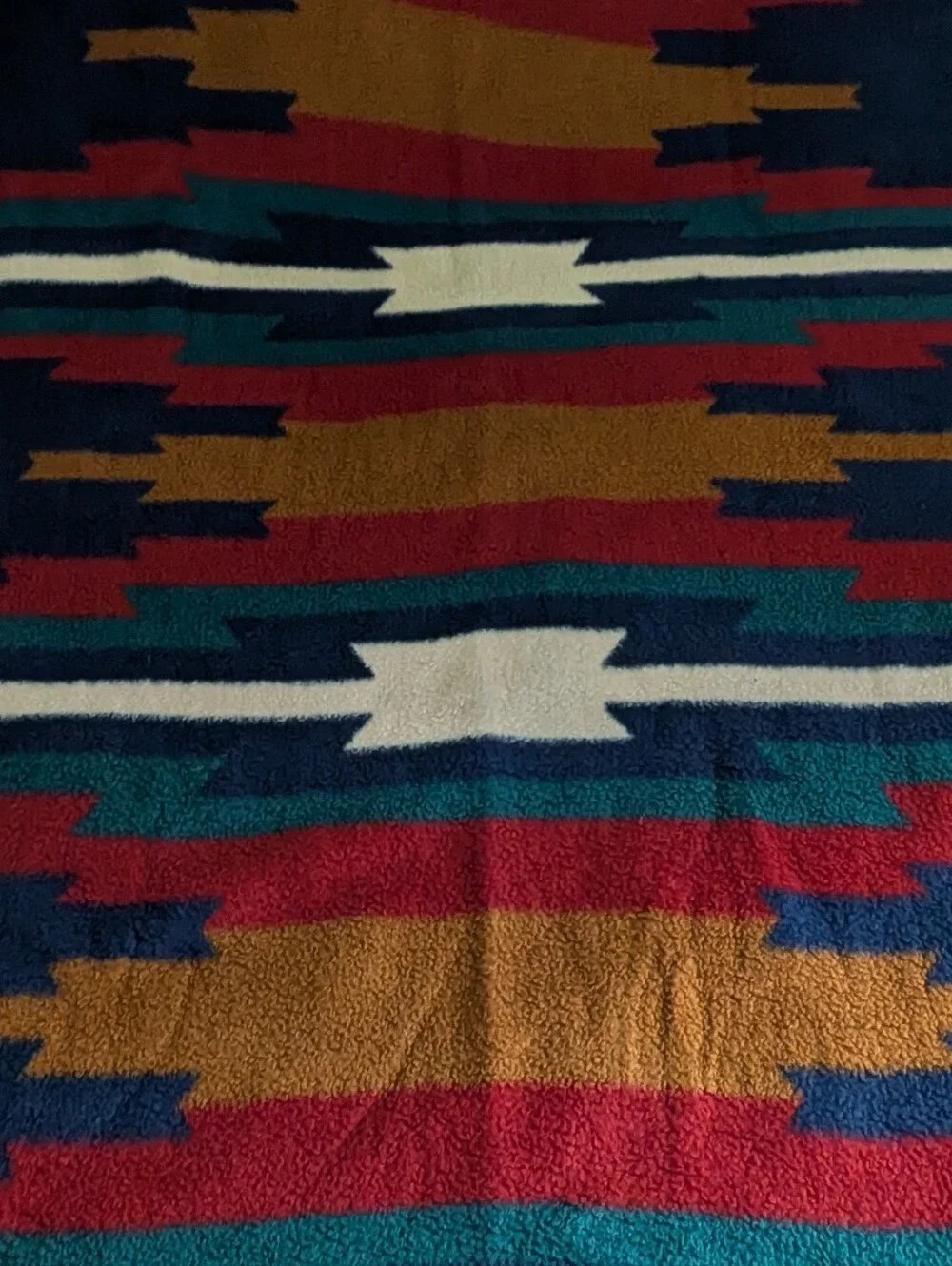 Vintage Biederlack Blanket Southwest Aztec Design